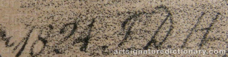 Authentic signature by James Duffield HARDING on  artwork