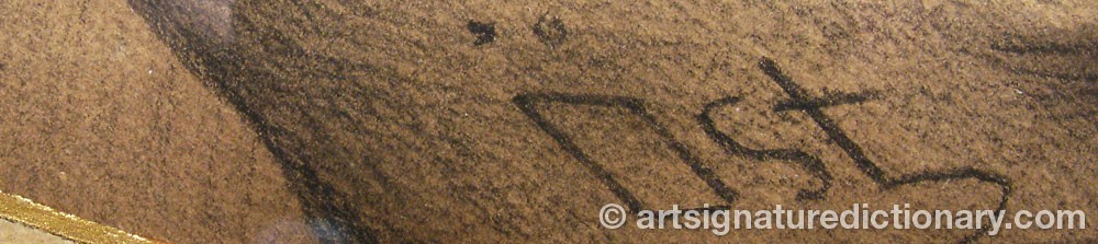 Authentic signature by Tycho ÖST on artwork