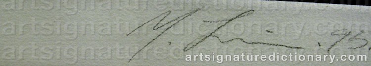 Authentic signature by Mark FRANCIS on  artwork