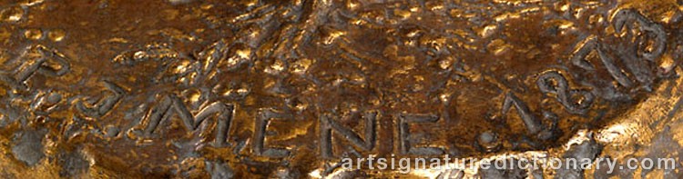Signature by Pierre Jules MENE