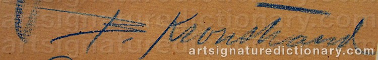 Signature by Bror KRONSTRAND