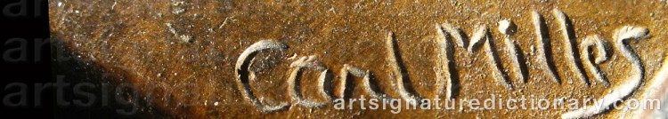 Signature by Carl MILLES