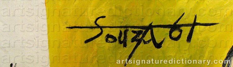 Forged signature of Francis Newton SOUZA