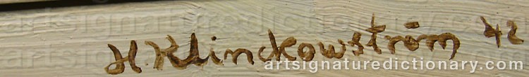 Signature by Harald KLINCKOWSTRÖM