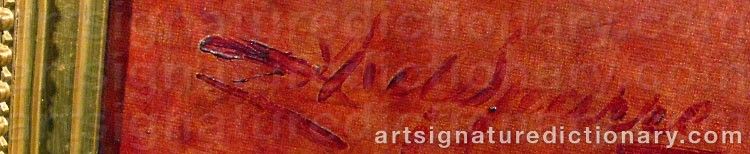 Authentic signature by Carl Axel Ambjörn SPARRE on Painting/Watercolour artwork