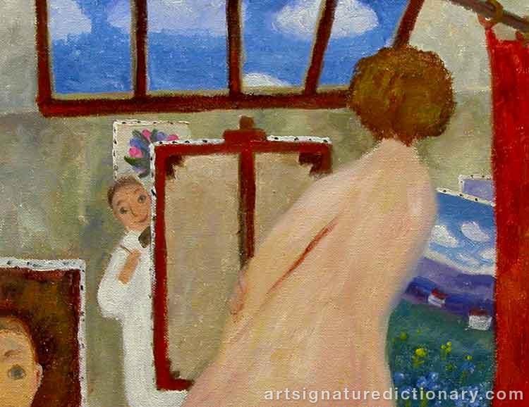 Close-up details showing Lennart JIRLOW signature forgery characteristics