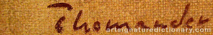 Signature by Harry THOMANDER