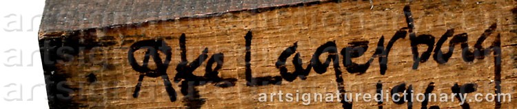 Signature by Åke LAGERBORG