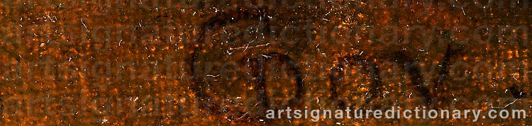 Authentic signature by Karl MAKOWITSCHKAS on artwork