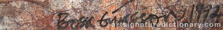 Authentic signature by Bo ERIKSSON on  artwork