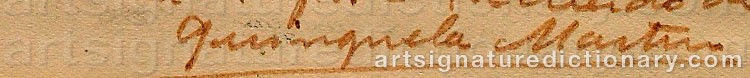Authentic signature by Benito QUINQUELA MARTIN on  artwork