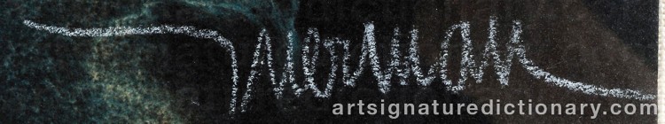 Authentic signature by Leonardo M. NIERMAN on Drawing/Graphic/Print artwork