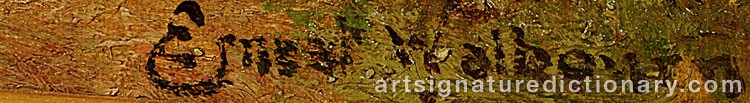 Signature by Ernest Charles WALBOURN