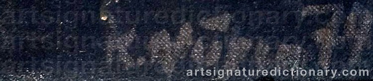 Authentic signature by Kjell NUPEN on  artwork