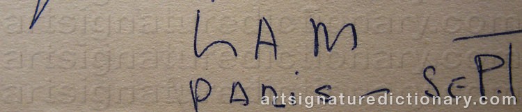 Signature by Wifredo LAM