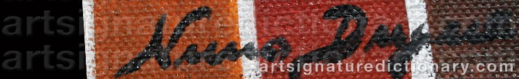 Authentic signature by Nuno CASTELO on artwork