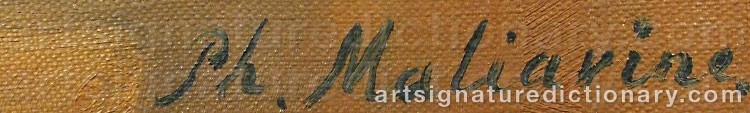 Signature by Filip Andreevich MALIAVIN