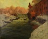 Close-up details showing Frits THAULOW signature forgery characteristics