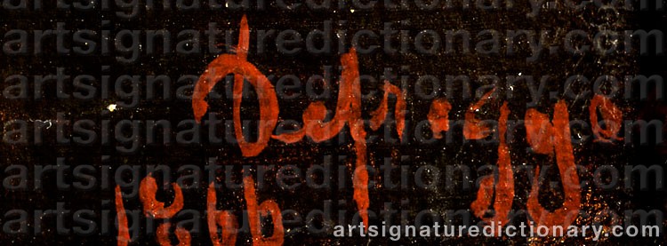 Authentic signature by Franz Von DEFREGGER on artwork