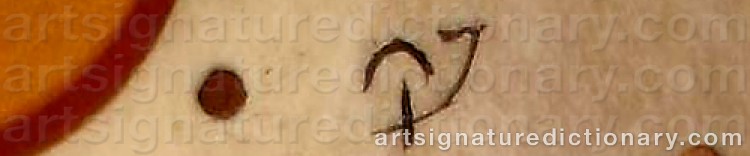 Authentic signature by Per-Ola (Sami Artist) JÖNESTÅL on Other artwork