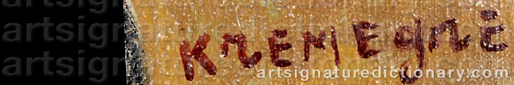 Signature by Pinchus KREMEGNE