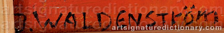 Signature by Johan WALDENSTRÖM