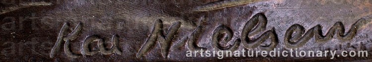 Authentic signature by Kai NIELSEN on Sculpture artwork