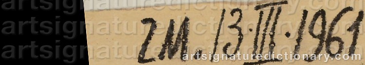 Authentic signature by Zbigniew MAKOWSKI on  artwork