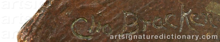 Authentic signature by Clio Hinton Huneker BRACKEN on  artwork