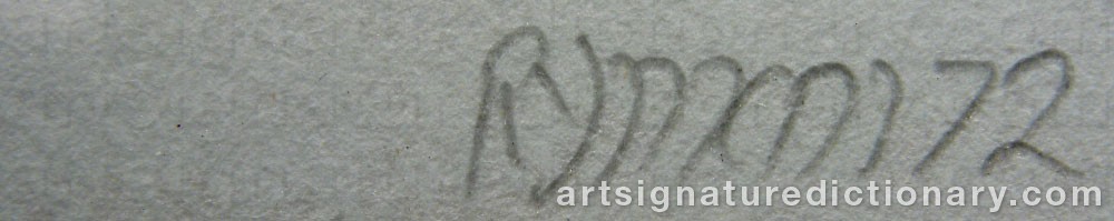 Signature by Robert RYMAN