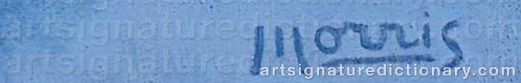 Authentic signature by George Lovett Kingsland MORRIS on  artwork