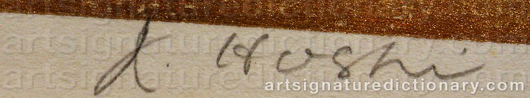 Authentic signature by Joichi HOSHI on  artwork