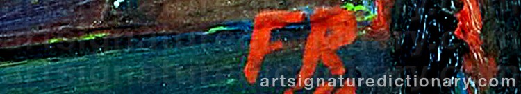 Authentic signature by Fredrik ROHDE on Painting/Watercolour artwork