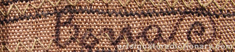 Authentic signature by Bona De MANDIARGUES on  artwork