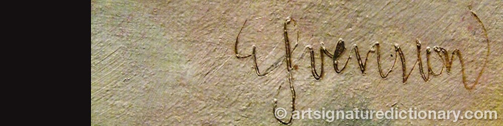 Authentic signature by E SVENSON on  artwork