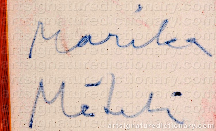 Authentic signature by Marika MÄKELÄ on Painting/Watercolour artwork