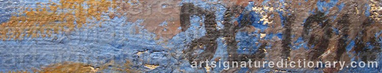 Authentic signature by Johannes LARSEN on  artwork