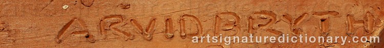 Authentic signature by Arvid BRYTH on Sculpture artwork