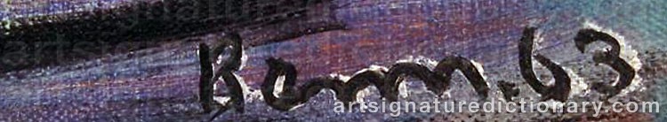 Authentic signature by Ben BENN on artwork