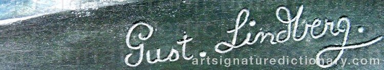 Signature by Gusten LINDBERG