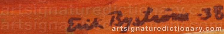 Signature by Erik BYSTRÖM