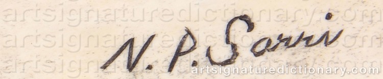Authentic signature by N P SARRI on Other artwork