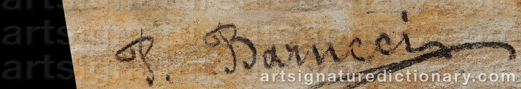 Authentic signature by Pietro BARUCCI on Painting/Watercolour artwork
