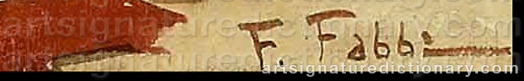 Authentic signature by Fabio FABBI on artwork