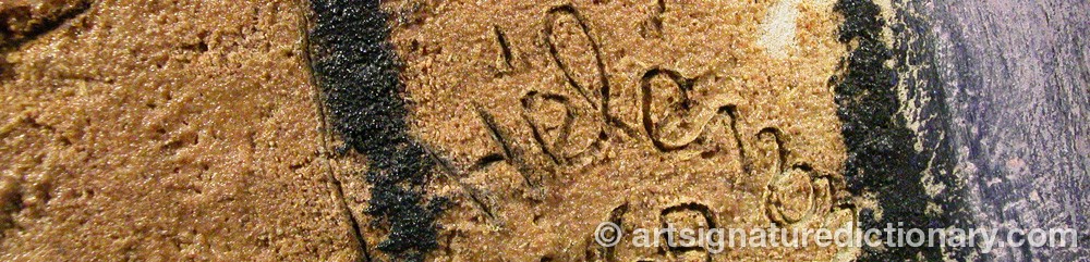 Authentic signature by Serge HELENON on artwork