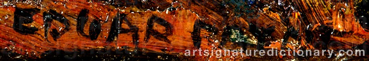 Authentic signature by Edgar Alwin PAYNE on Painting/Watercolour artwork