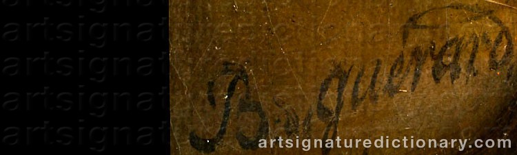 Authentic signature by Bernhard Von GUÉRARD on  artwork