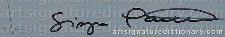 Authentic signature by Sirpa PÄIVINEN on  artwork