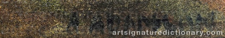 Authentic signature by Alexander Valentinovich SREDIN on  artwork