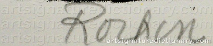 Authentic signature by Danièle ROCHON on  artwork